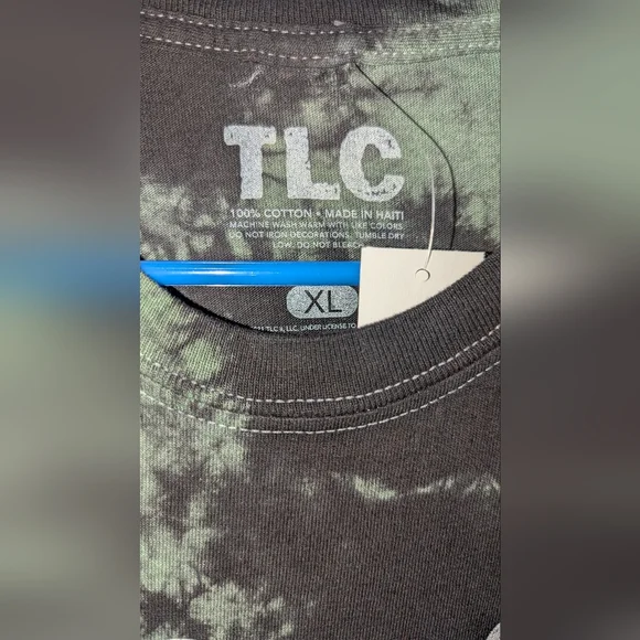 TLC Crazy Sexy Cool Tie Dye Graphic T-Shirt Adult XL Green Black NWOT - Picture 2 of 6